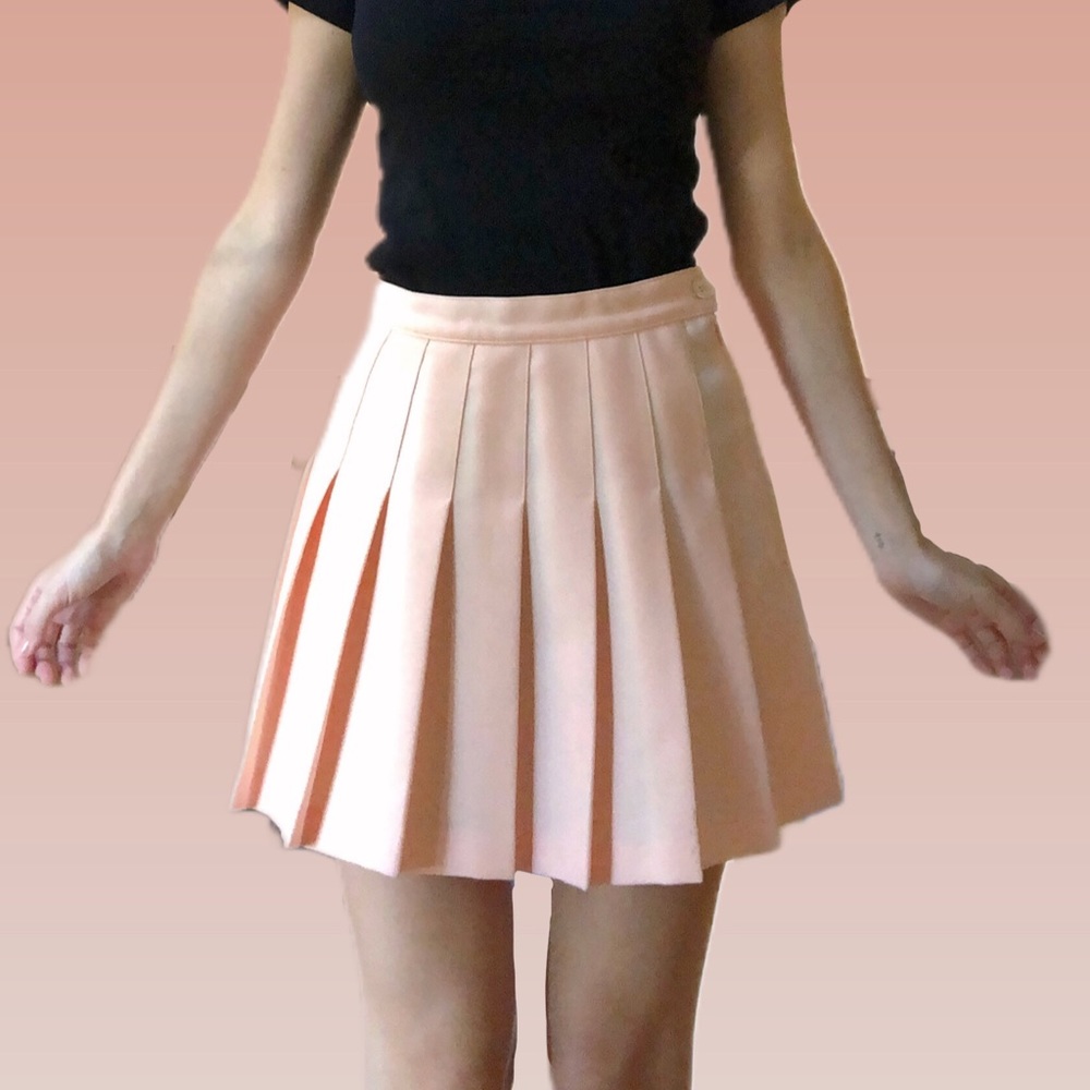 Original American Apparel tennis pleated skirt M peach